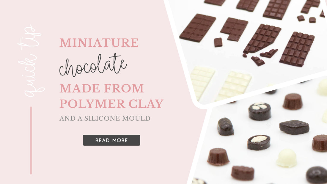 Feature image of the blog post "Quick Tip: Miniature chocolate made from polymer clay"