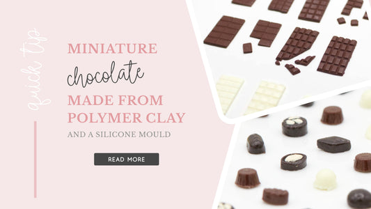 Feature image of the blog post "Quick Tip: Miniature chocolate made from polymer clay"