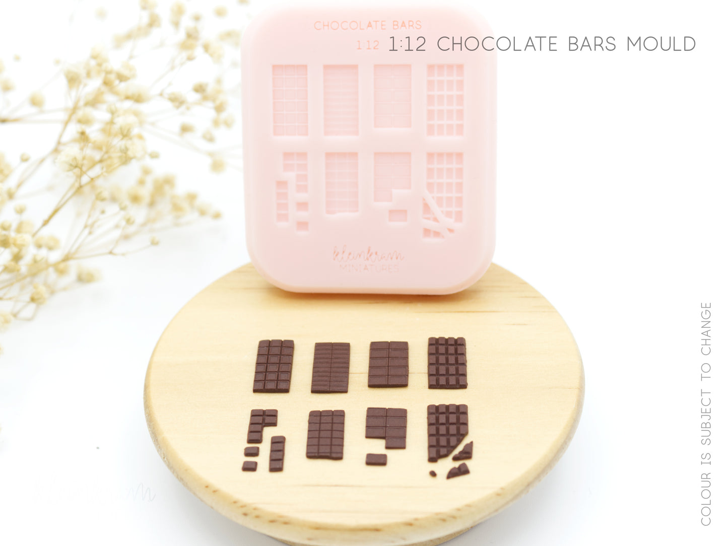 Chocolate Bar Silicone Mould with Chocolates in 1:12 scale