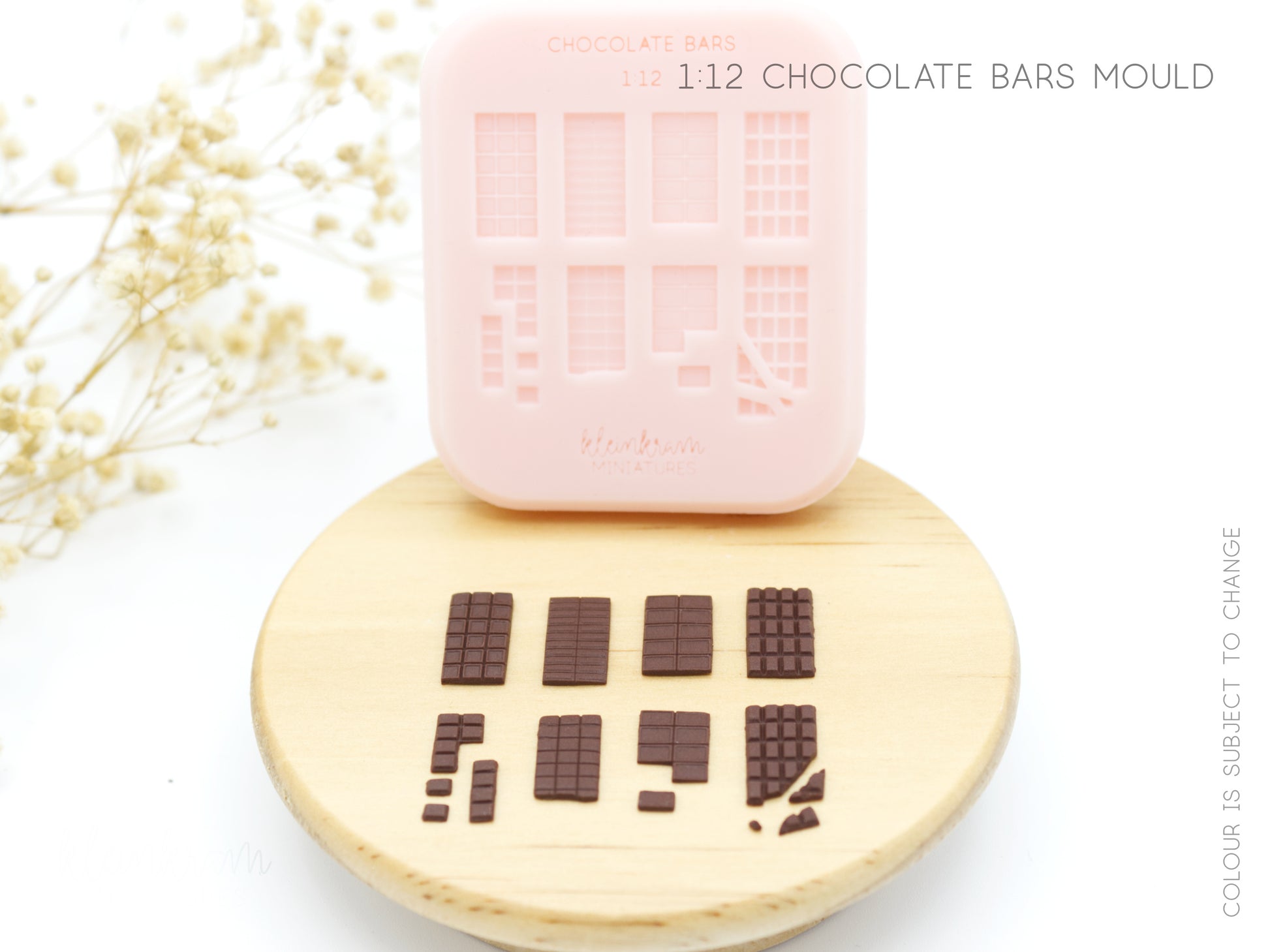 Chocolate Bar Silicone Mould with Chocolates in 1:12 scale