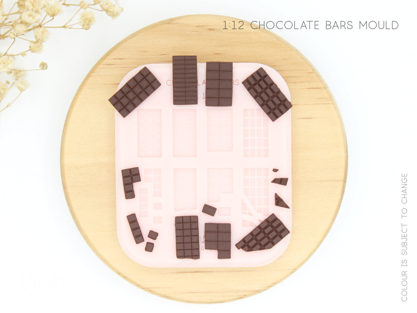 Chocolate Bar Silicone Mould with Chocolates in 1:12 scale