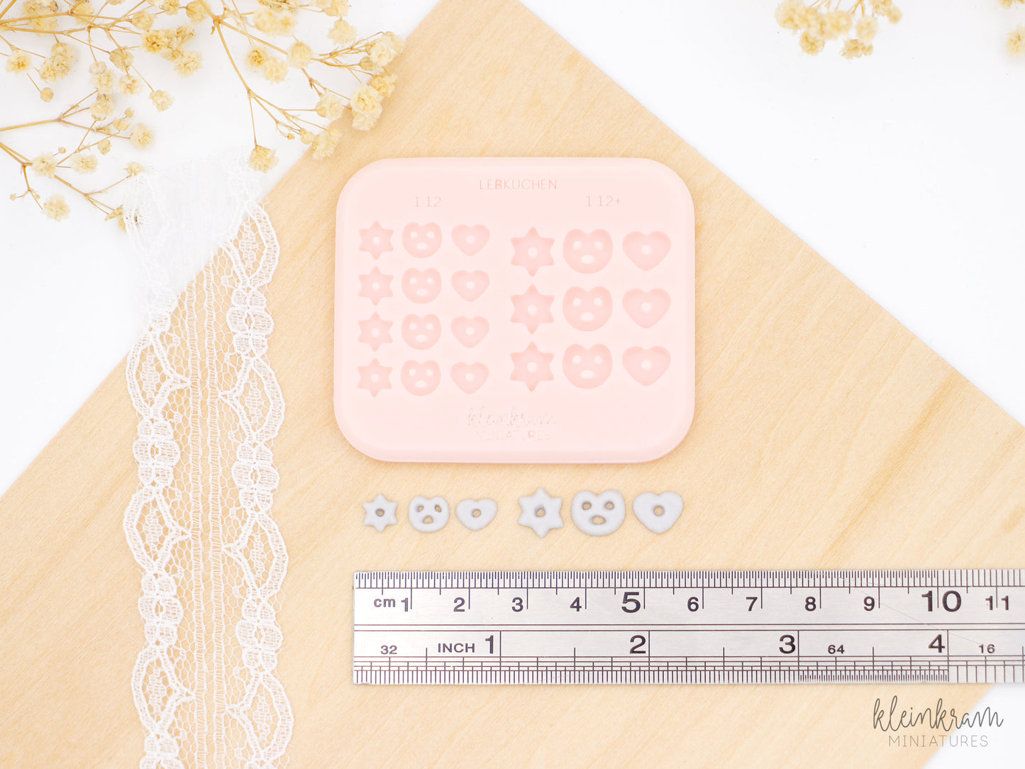 Lebkuchen Herz, Stern, Breze — 1:12 Silikonform