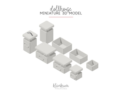 Küchenbehälter "rechteckig" — 3D Modell