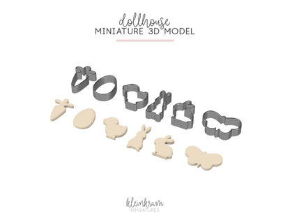Cookie Cutters & Cookies "Easter" — 3D Model