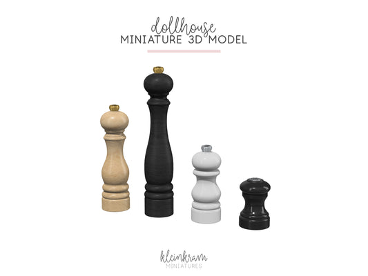 Salz- & Pfefferset – Mühle und Streuer — 3D Modell