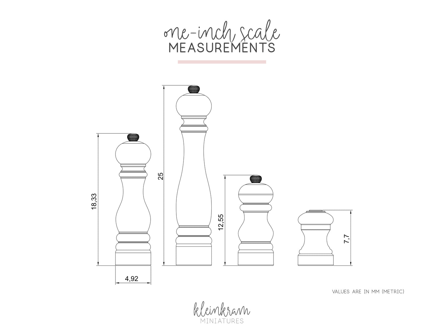 Salt & Pepper Set – Mill and Shaker — 3D Model