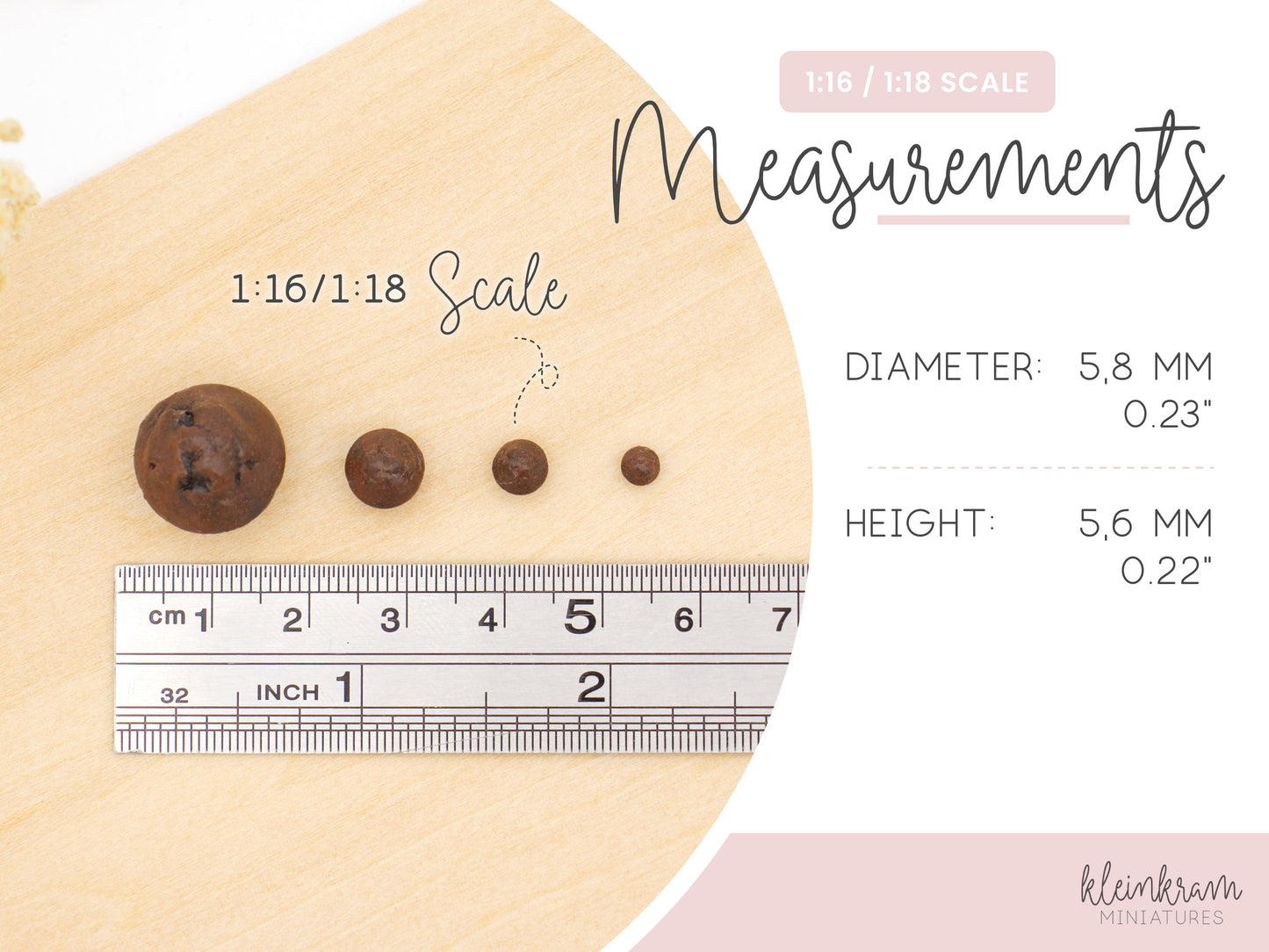 Muffins — Set of 3 — 1:16/1:18 Miniature