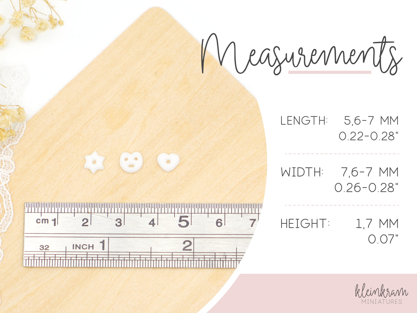 Soft Gingerbread Star, Heart, Pretzel — Set of 3 — 1:12 Miniature