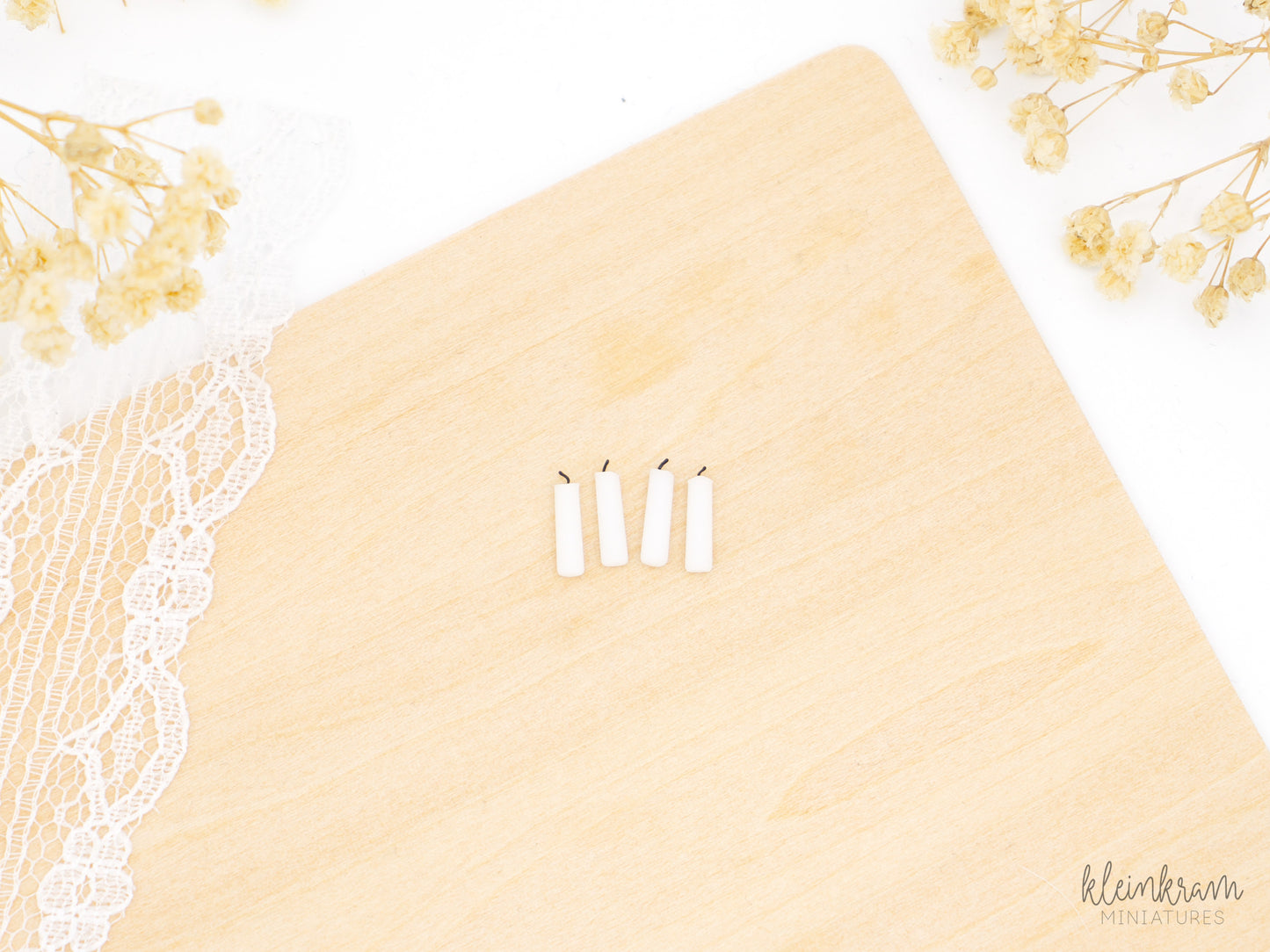 Tapered Candles — Set of 4 — 1:12 Miniature