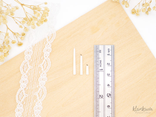 Tapered Candles — Set of 4 — 1:12 Miniature