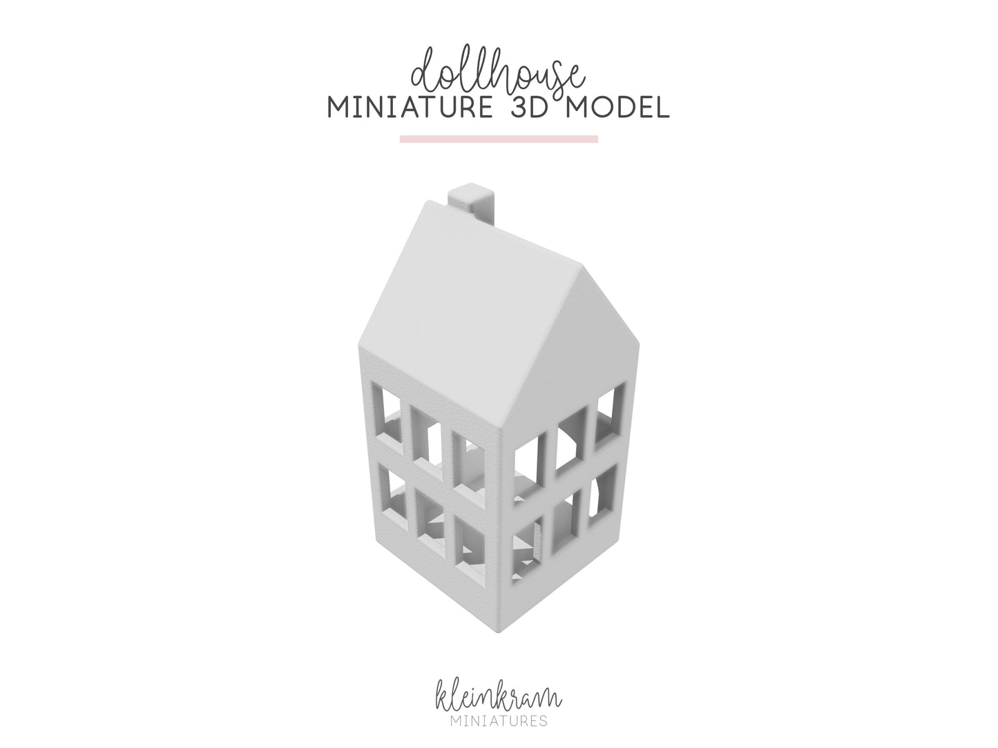Render of 3D Model Deco House for Dollhouses