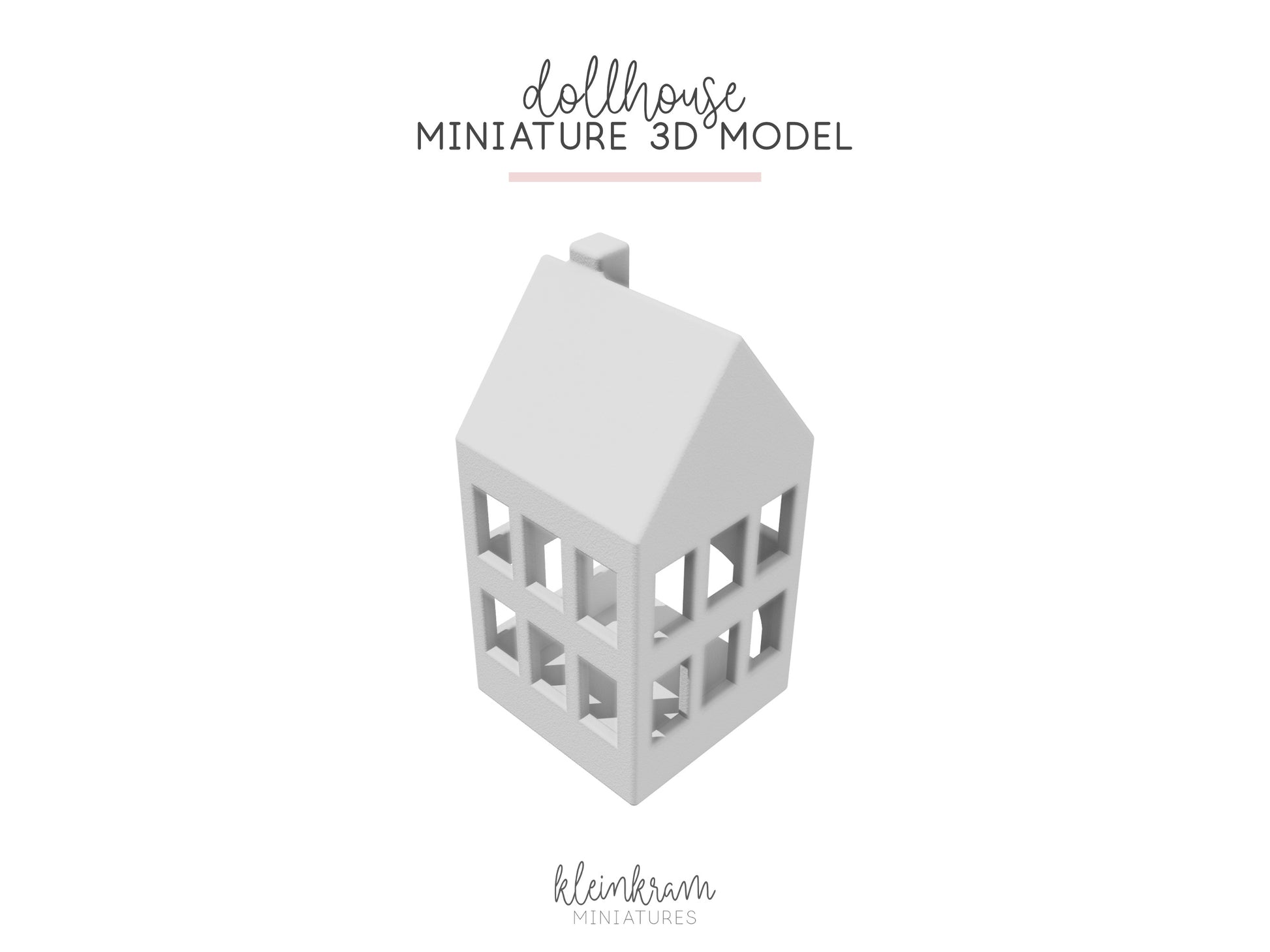 Render of 3D Model Deco House for Dollhouses
