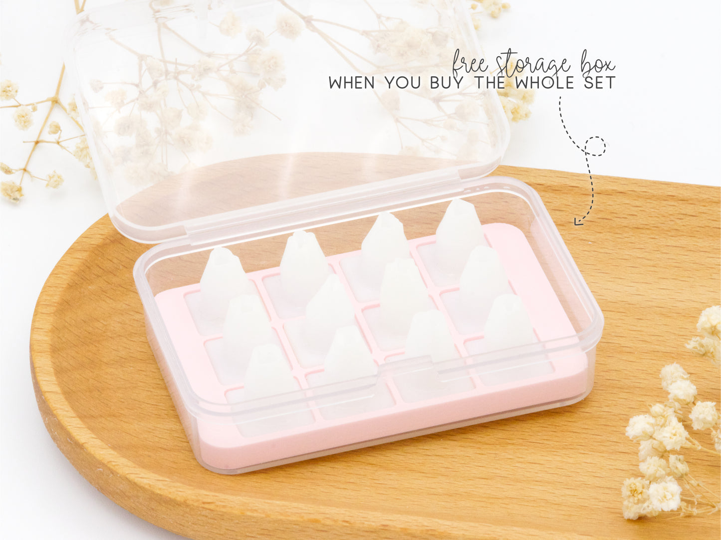 Twelve miniature Clay Cutters "Christmas" (1:12 scale) in a transparent storage box