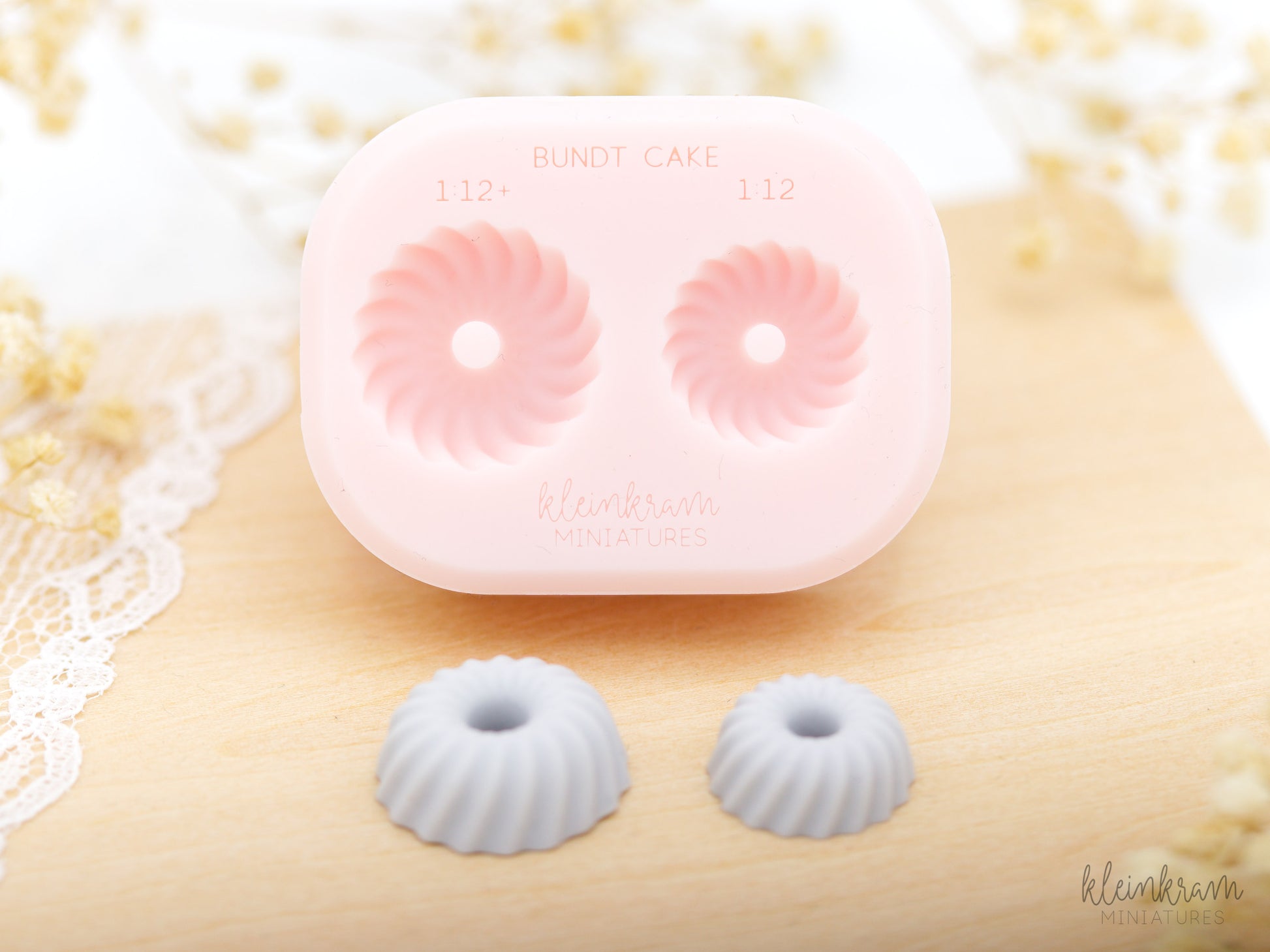 Silicone Mould for Miniature Bundt Cake (Polymer Clay) in 1:12 scale