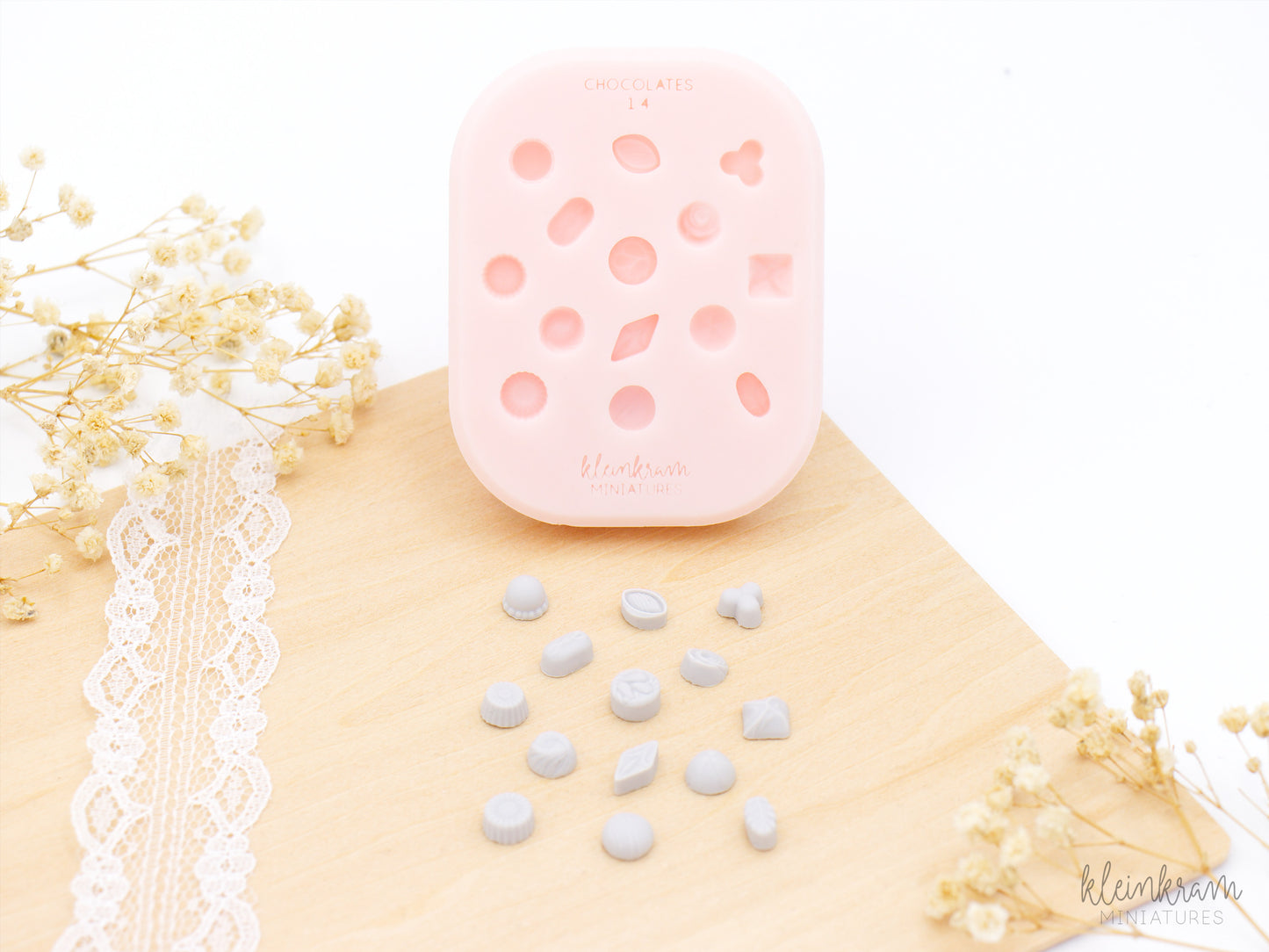 Silicone Mould for 1:4 scale miniature chocolates (polymer clay)