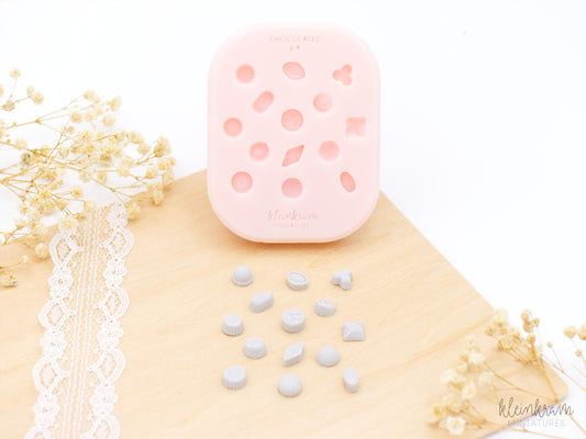 Silicone Mould for 1:4 scale miniature chocolates (polymer clay)