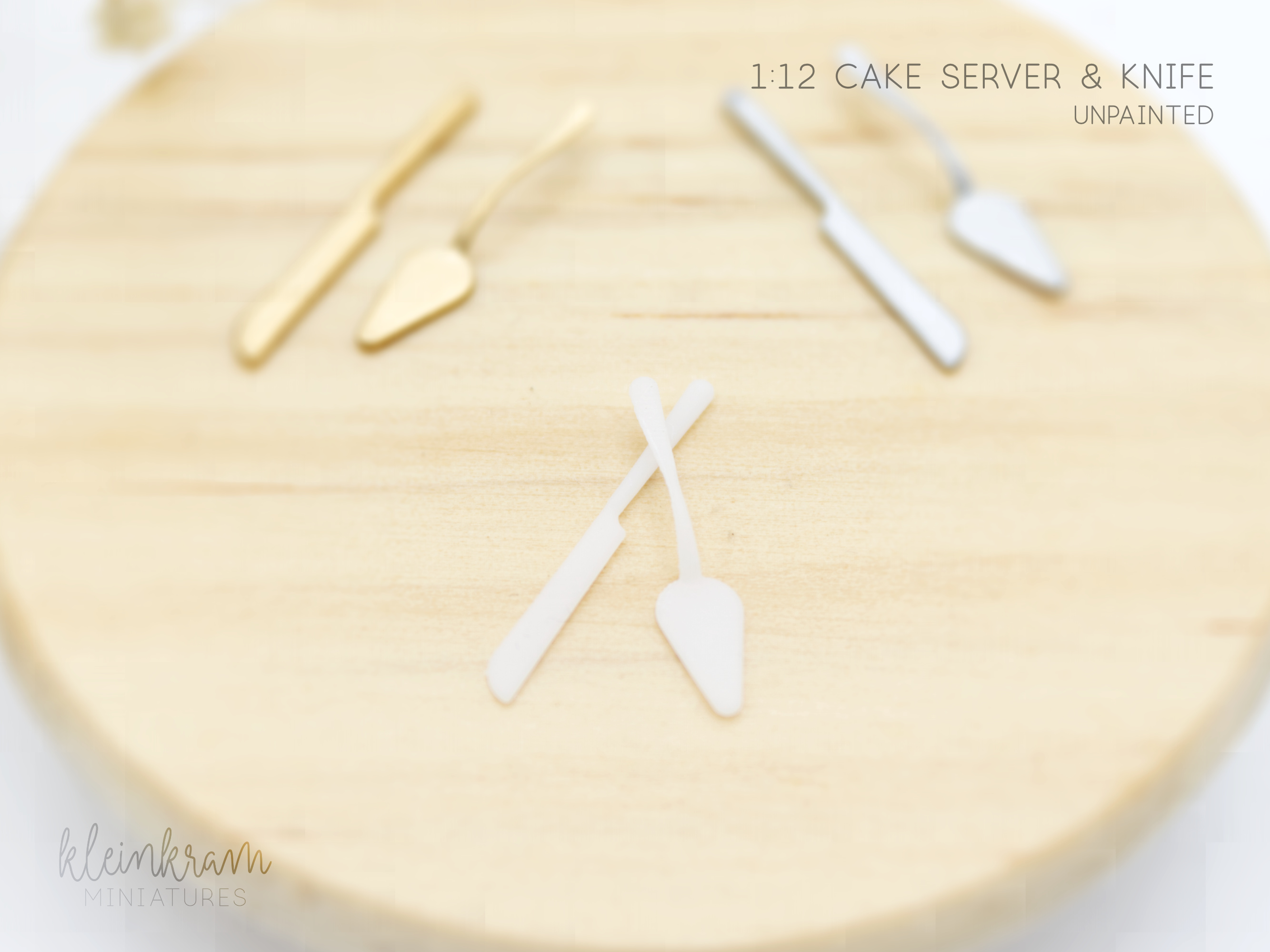 Cake Server & Knife - 1/12 Miniature