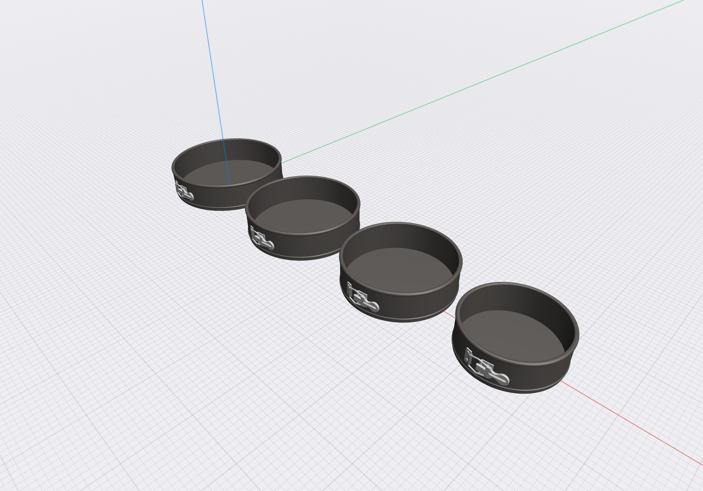 Miniature Springform Pans 3D Model
