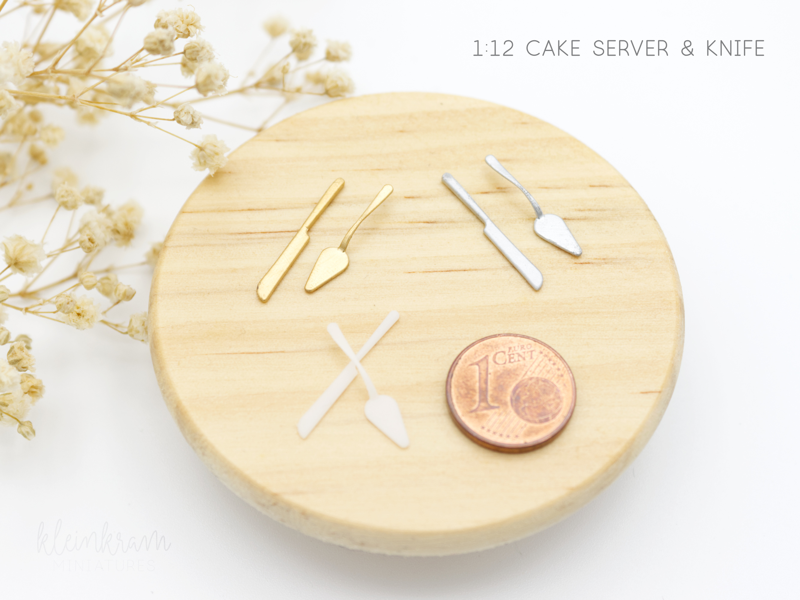 Tortenheber & -messer - 1:12 Miniatur