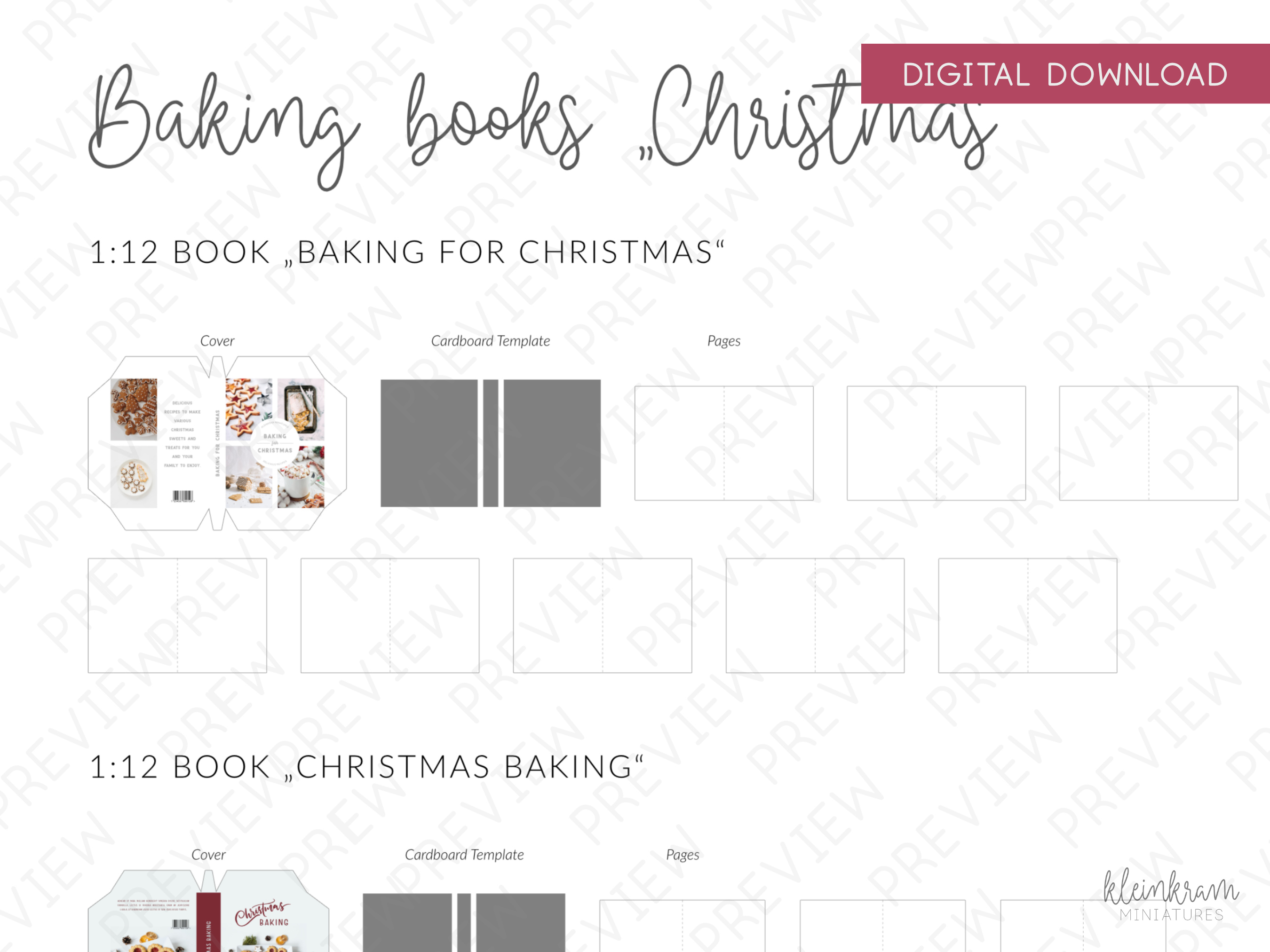 Baking Books Christmas 1/6 Print Preview