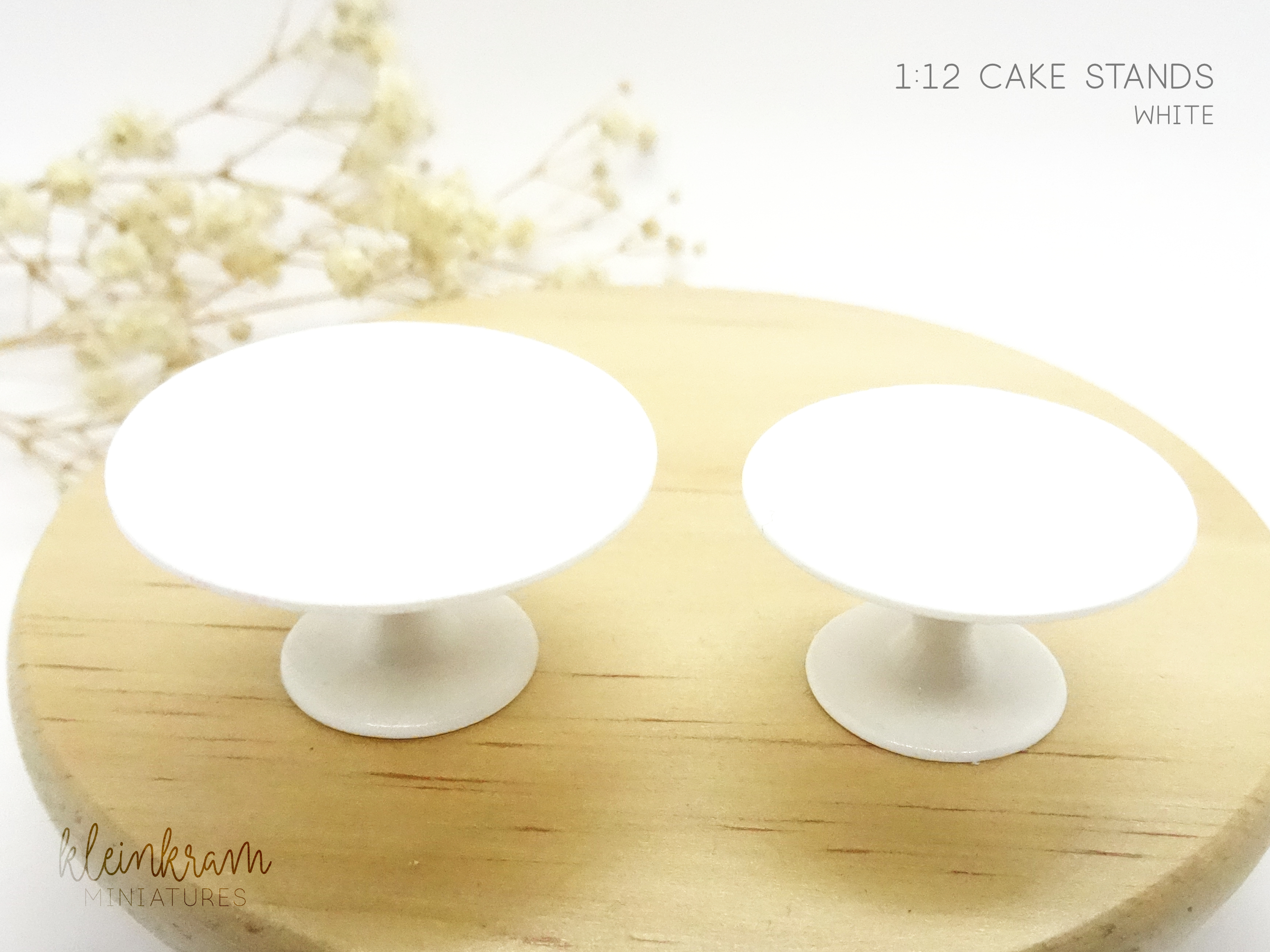 Cake Stands - Set of 2 - 1/12 Miniature