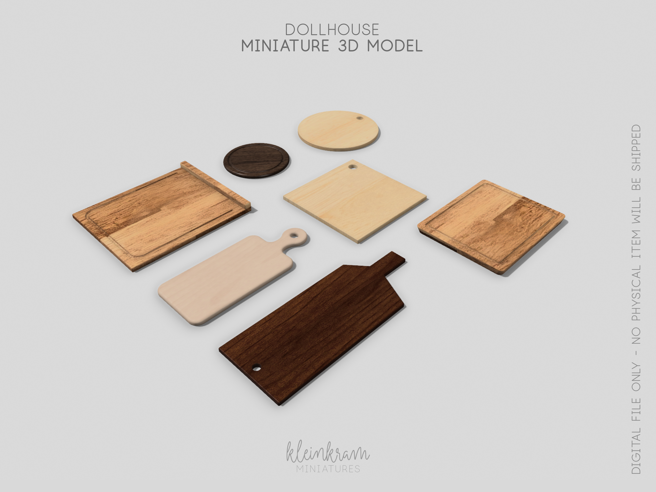 Miniature Cutting Boards 3D Model