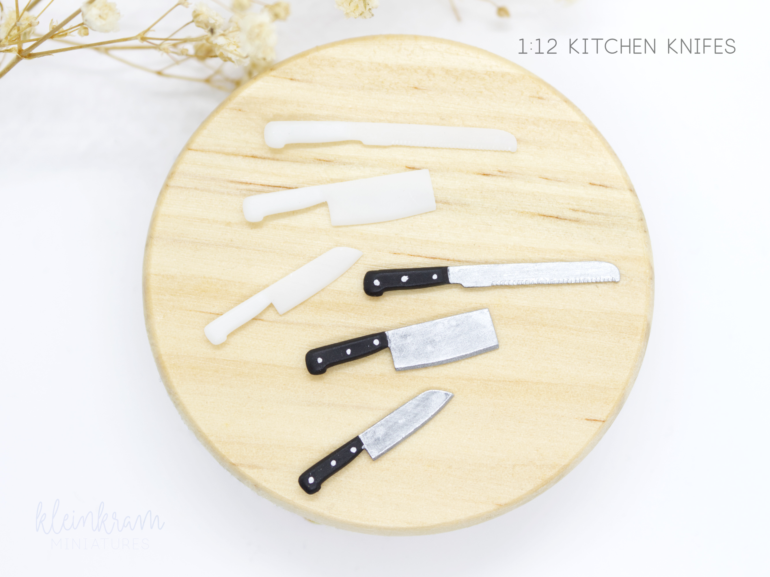 Küchenmesser - 3er Set - 1:12 Miniatur