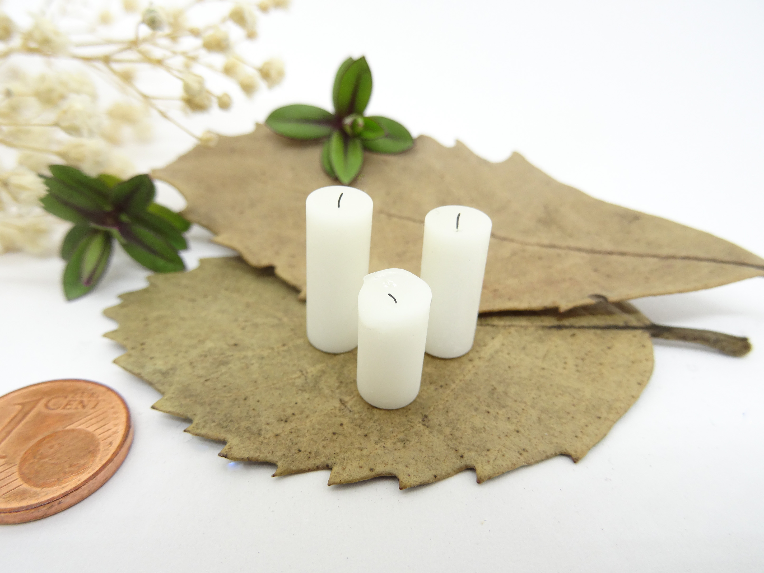 Candles - Set of 3 - 1/12 Miniature